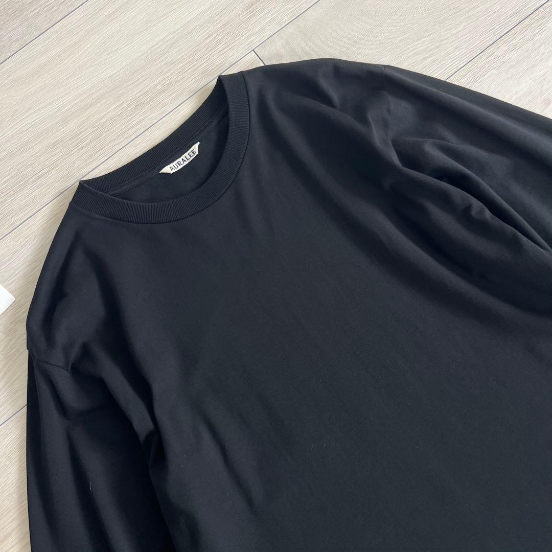 AURALEE　LUSTER PLAITING L/S TEE　ロンT