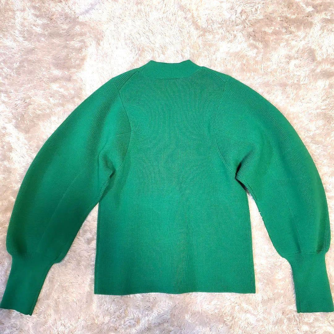 新品未使用 UNITED ARROWS バルーンスリーブグリーン　ニット