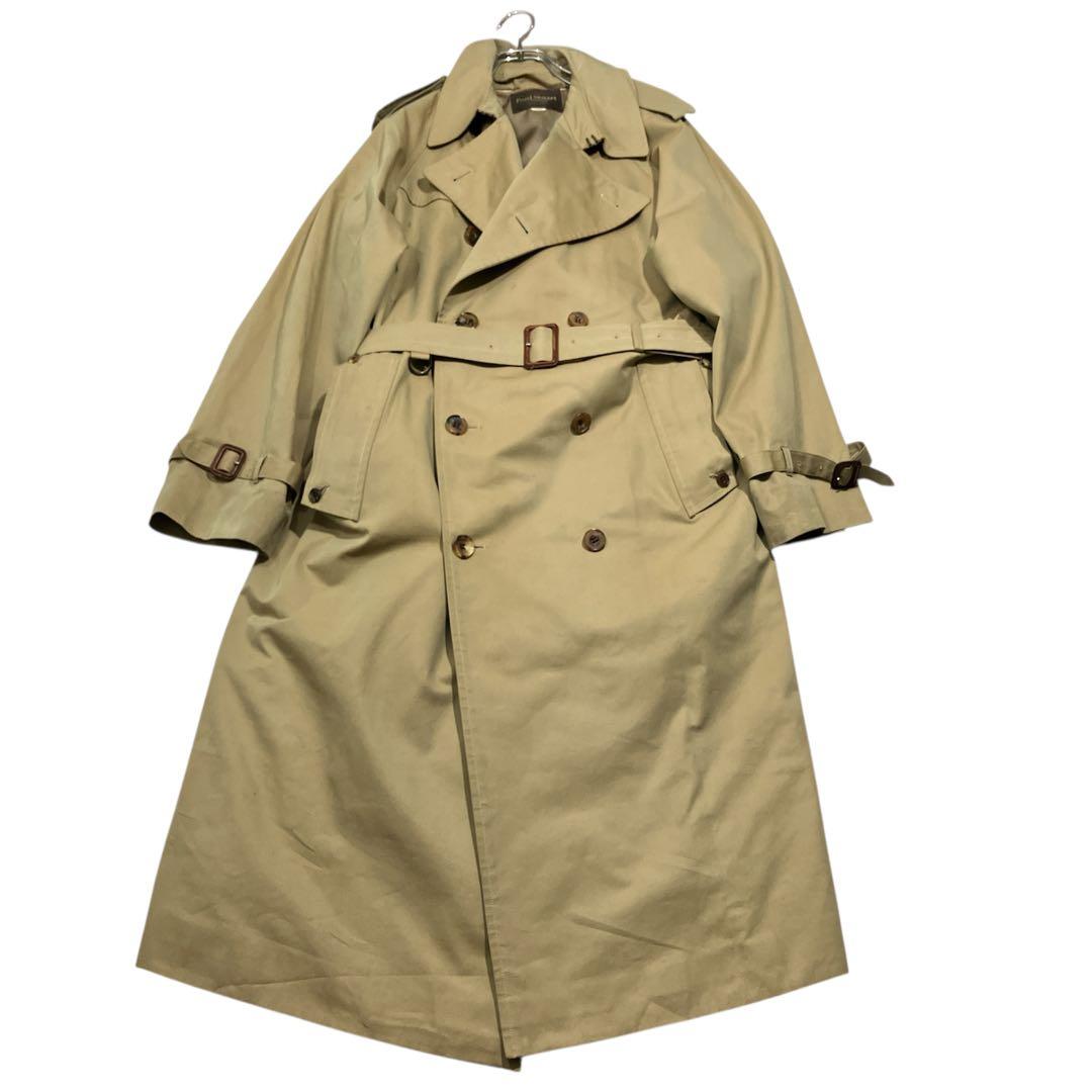 【幻の一枚袖】ポールスチュアート　ロングトレンチコート　ライナー付き　ダブルXL