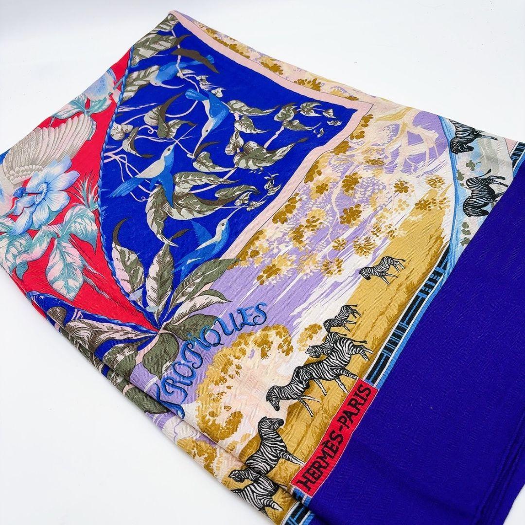 ★*★様 【極美品・希少】エルメス カレジェアン 大判スカーフ 140 カシミヤ