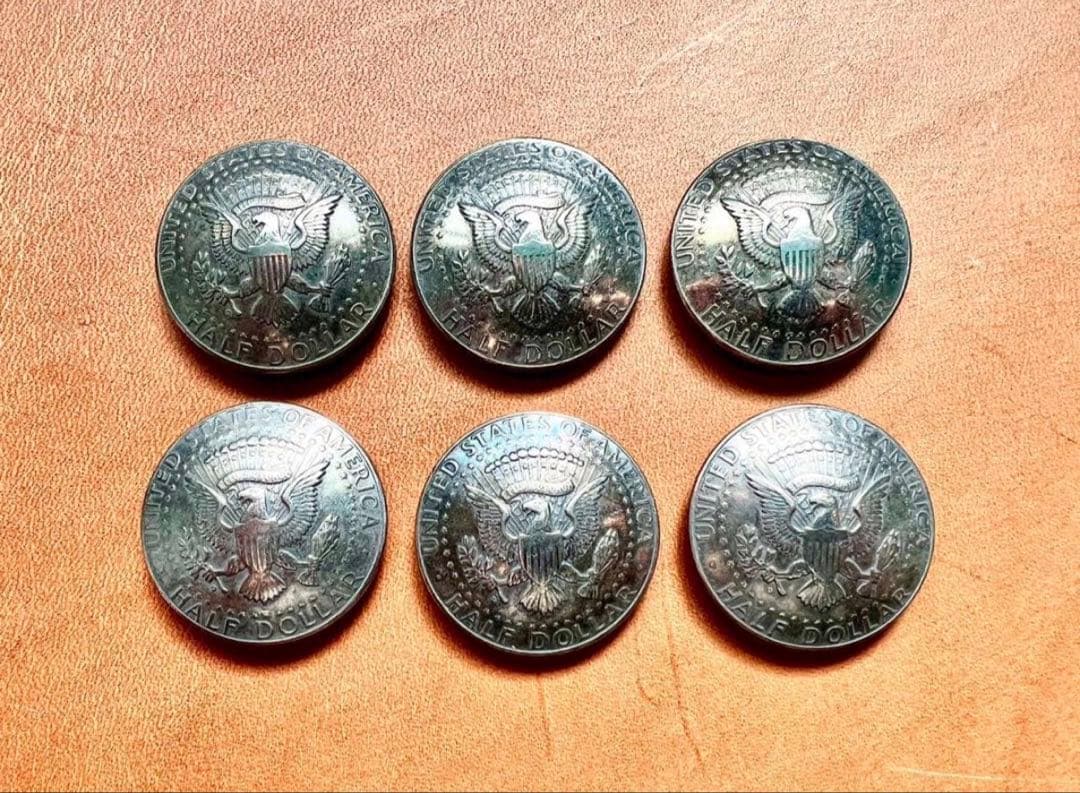 funny製　シルバー　HALF DOLLAR 6枚セット