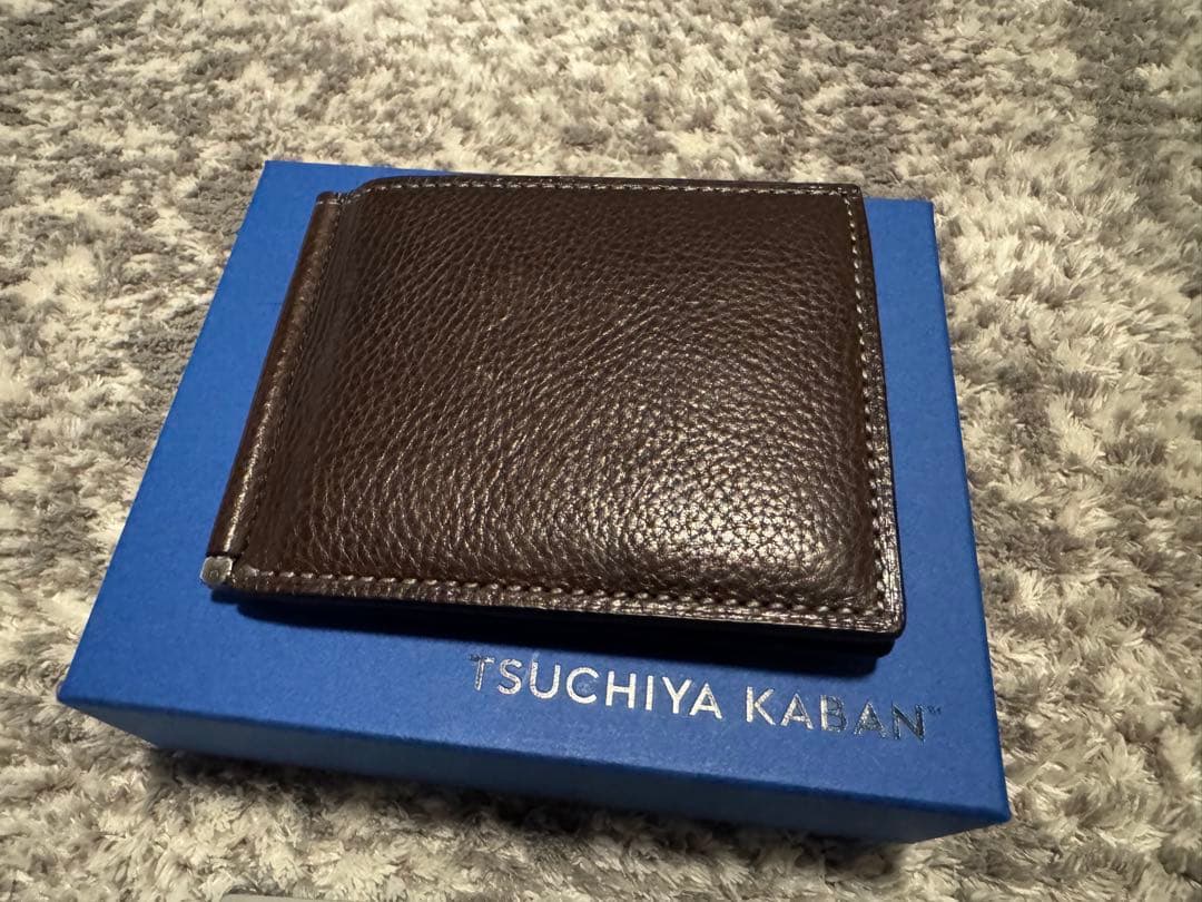 【美品】土屋鞄／ウルバーノマネークリップ／カフェ