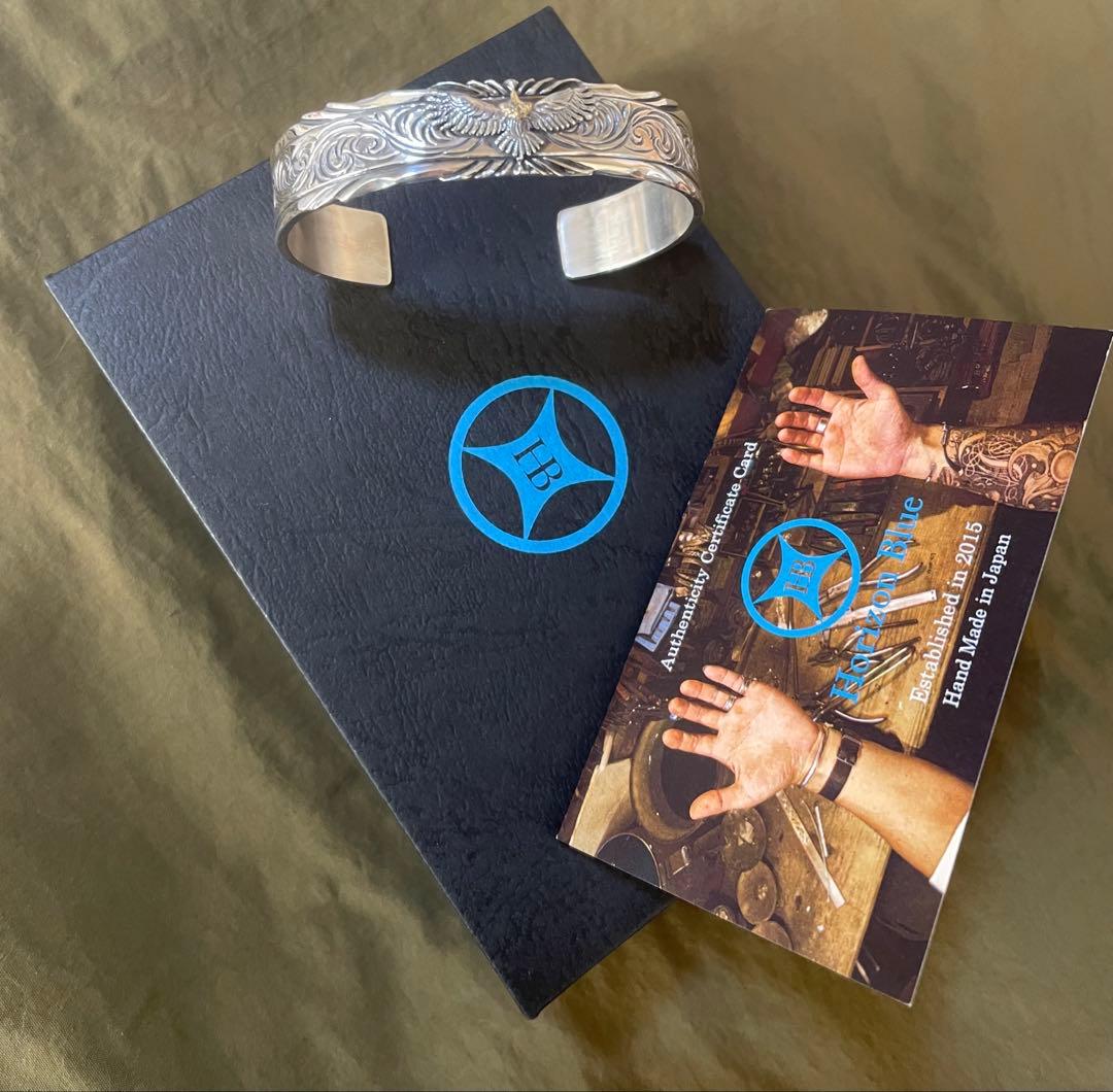 Horizon Blueホリゾンブルー頭金K18イーグバングル新品、未使用