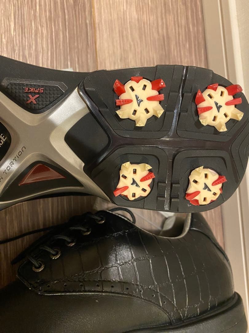 ゴルフシューズ　スパイク　ツアーステージ　x-spike Ⅲ 25.0 黒