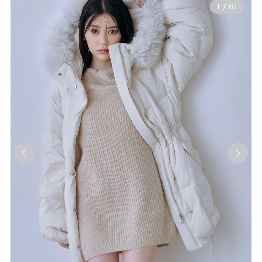 SNIDEL 西川フードファーミドルダウン ホワイト