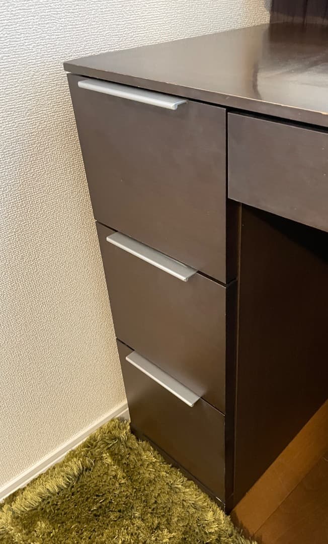 ドレッサー　ワイドミラー、大容量収納