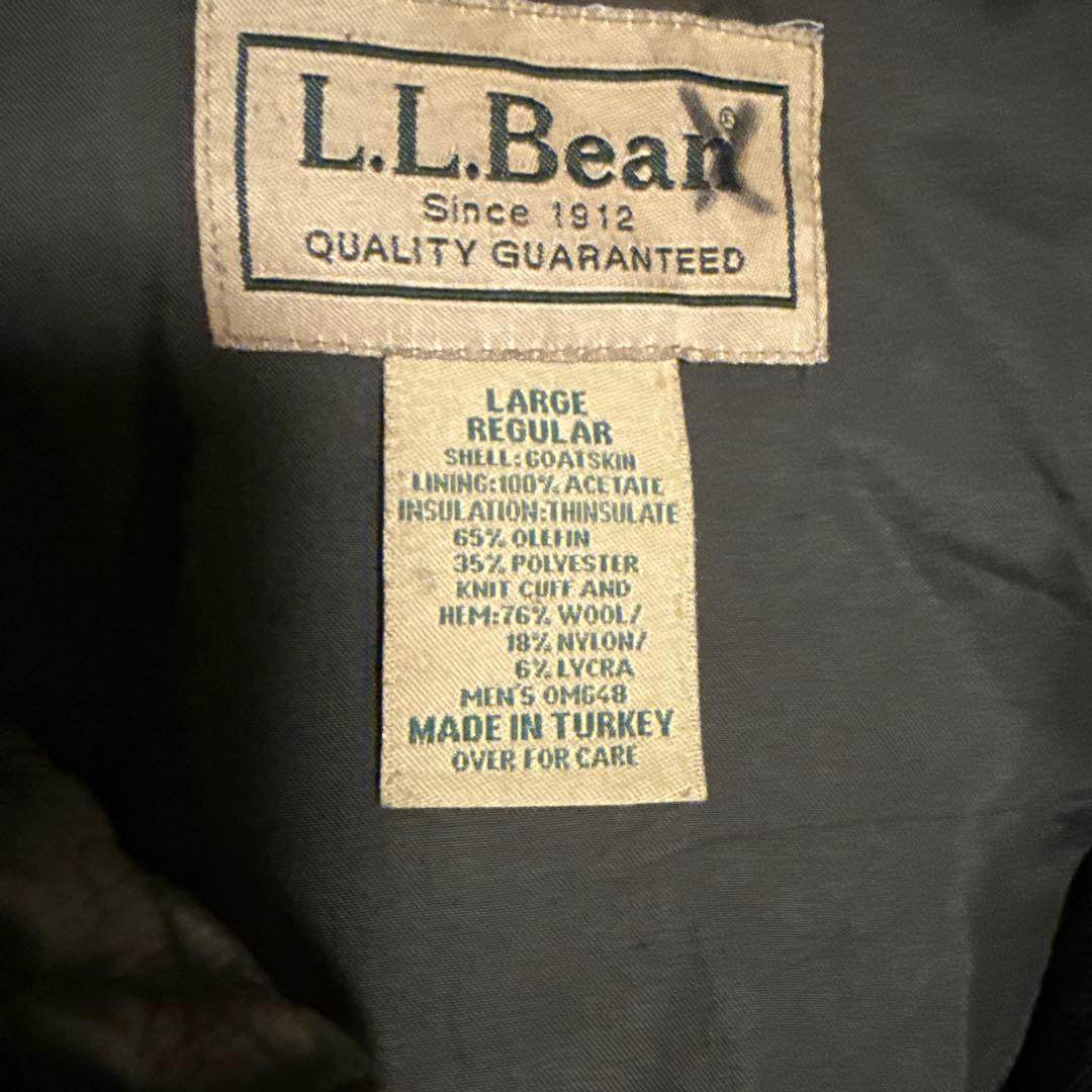 L.L.Bean ゴートスキン 中綿 A-2 フライトジャケット 茶色