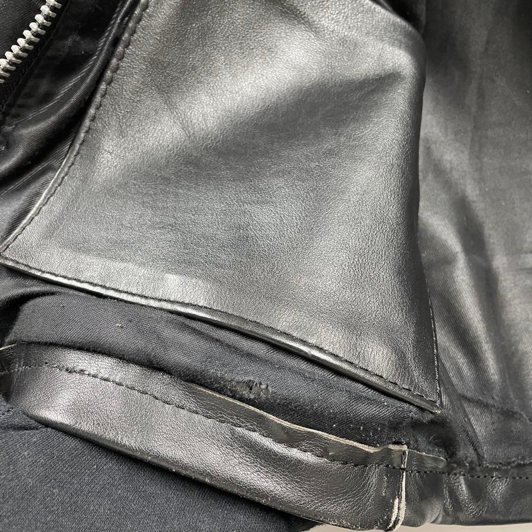 【U62】 訳あり VANSON バンソン レザージャケット 36 ワッペン