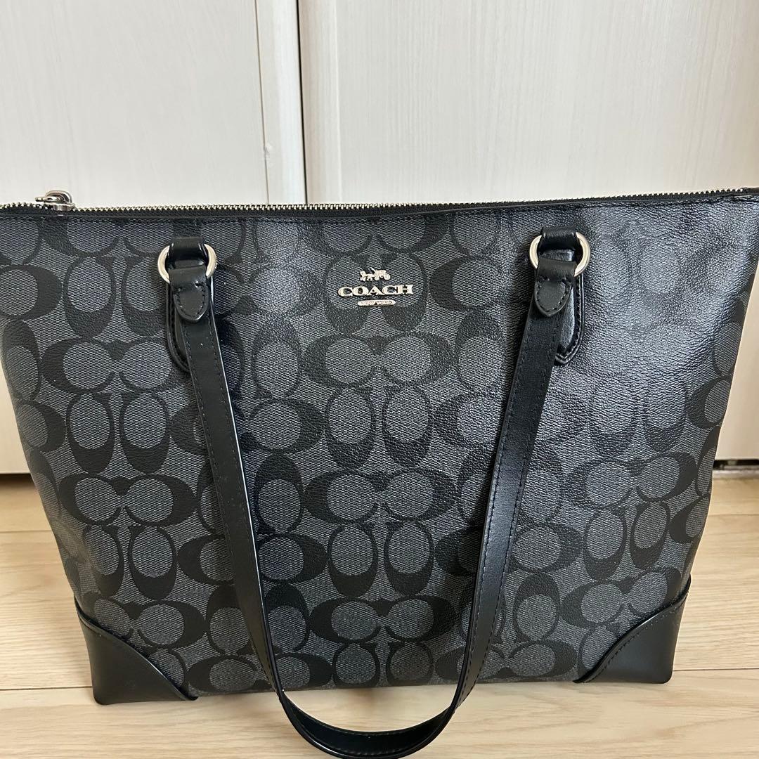 【COACH】ほぼ未使用 シグネチャーキャンバストートバッグ