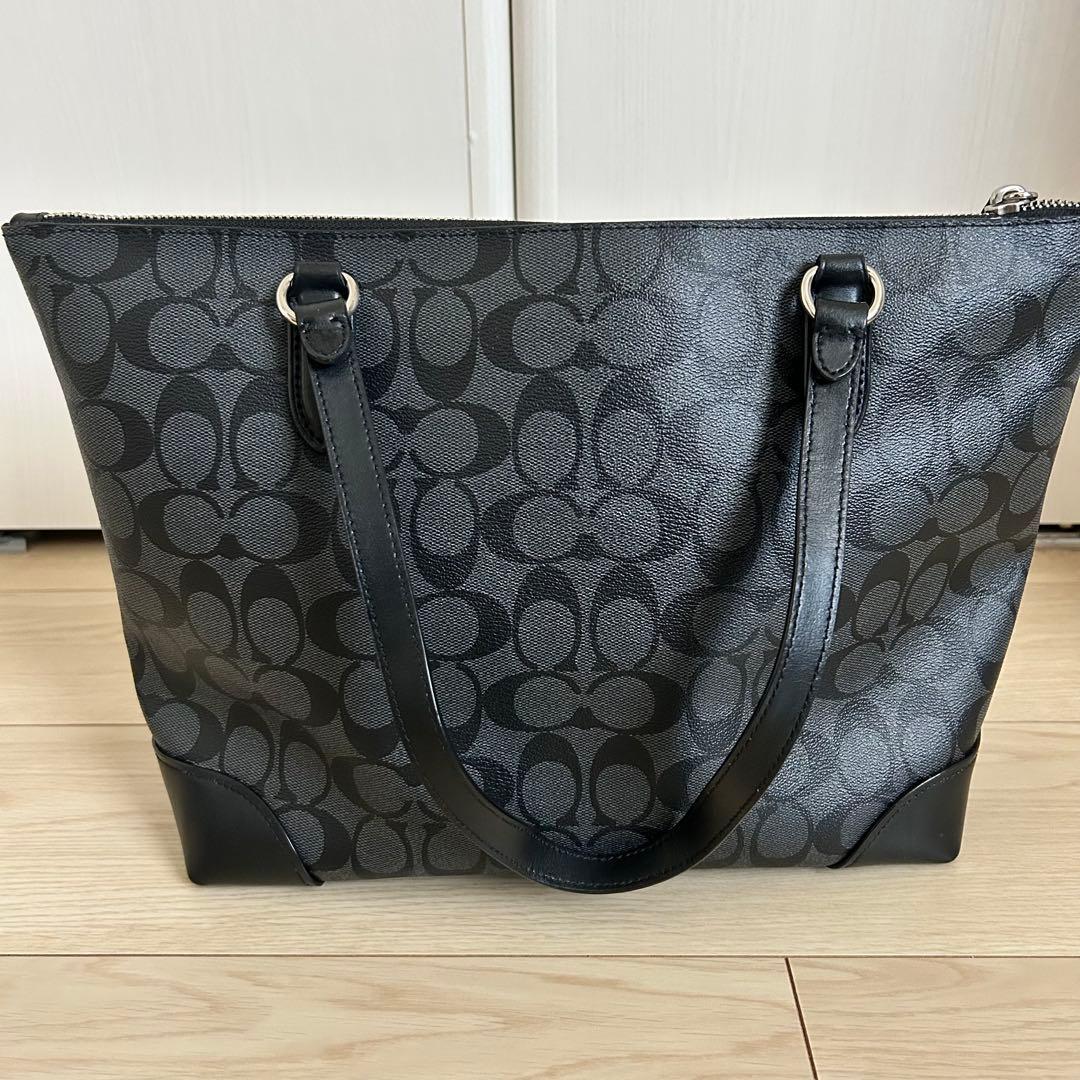 【COACH】ほぼ未使用 シグネチャーキャンバストートバッグ