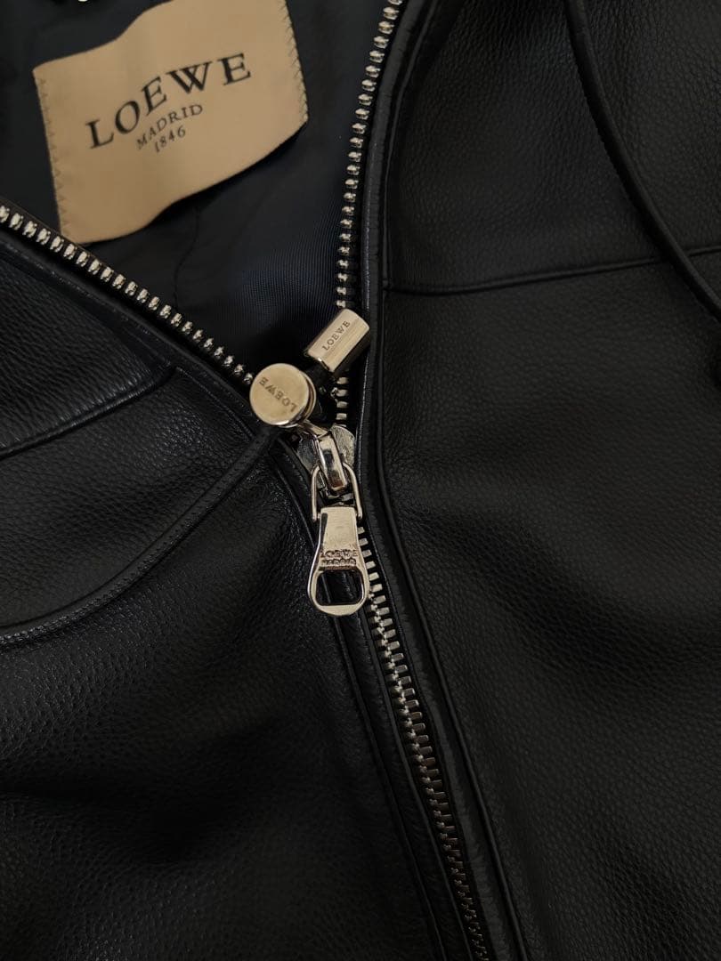 ジャケット・アウター LOEWE hooded calfskin leather jacket 52