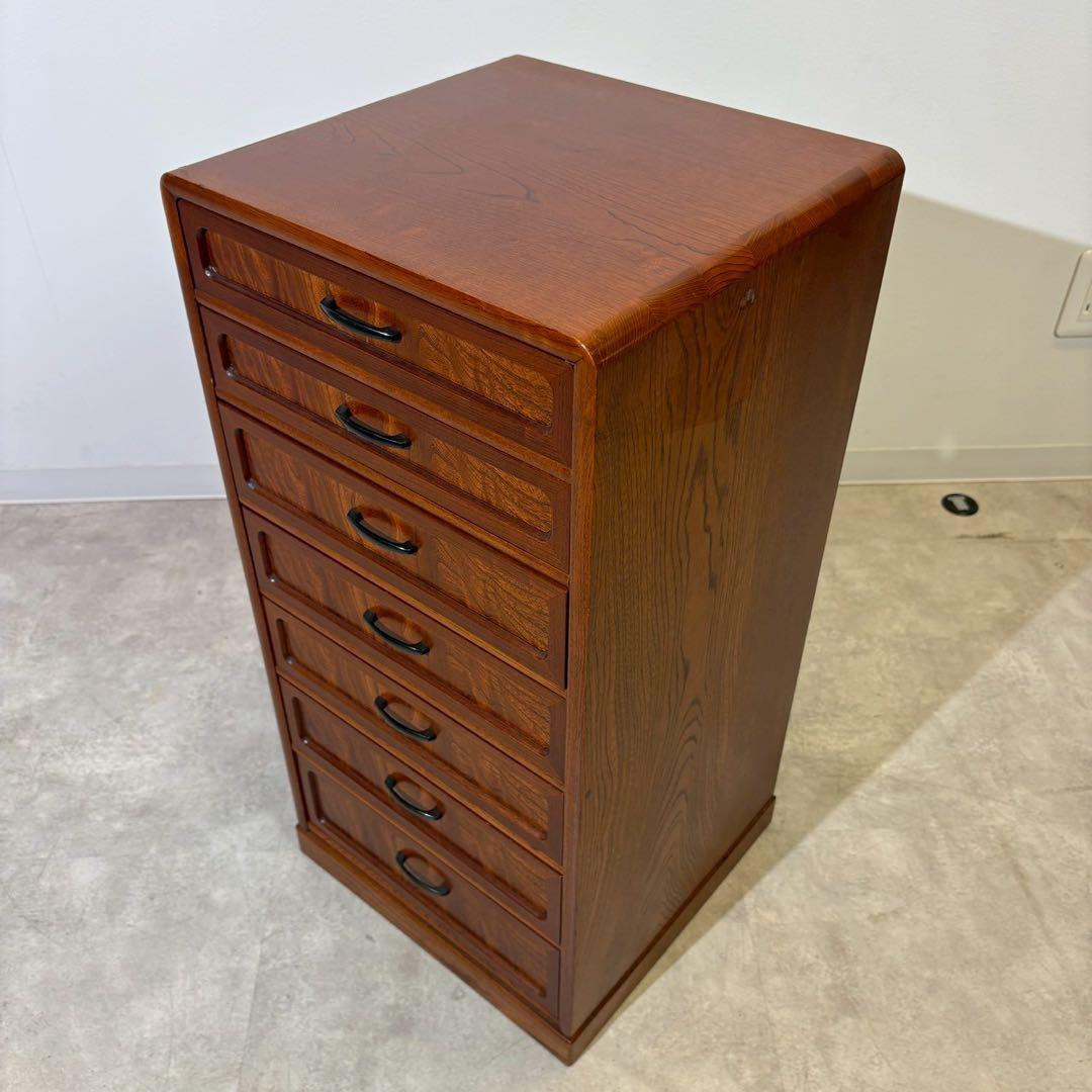 からくり箪笥　仕掛け箪笥　欅　7段　7杯　和モダン　和箪笥