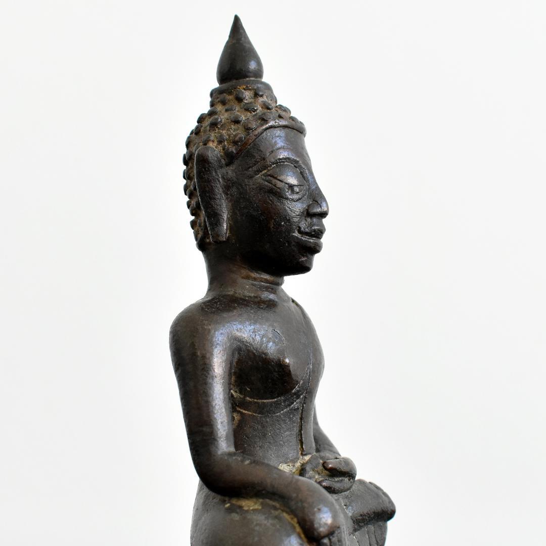 タイ北部15〜16世紀頃ラーンナー美術チェンセン・ファン青銅仏 金銅仏 ブッダ