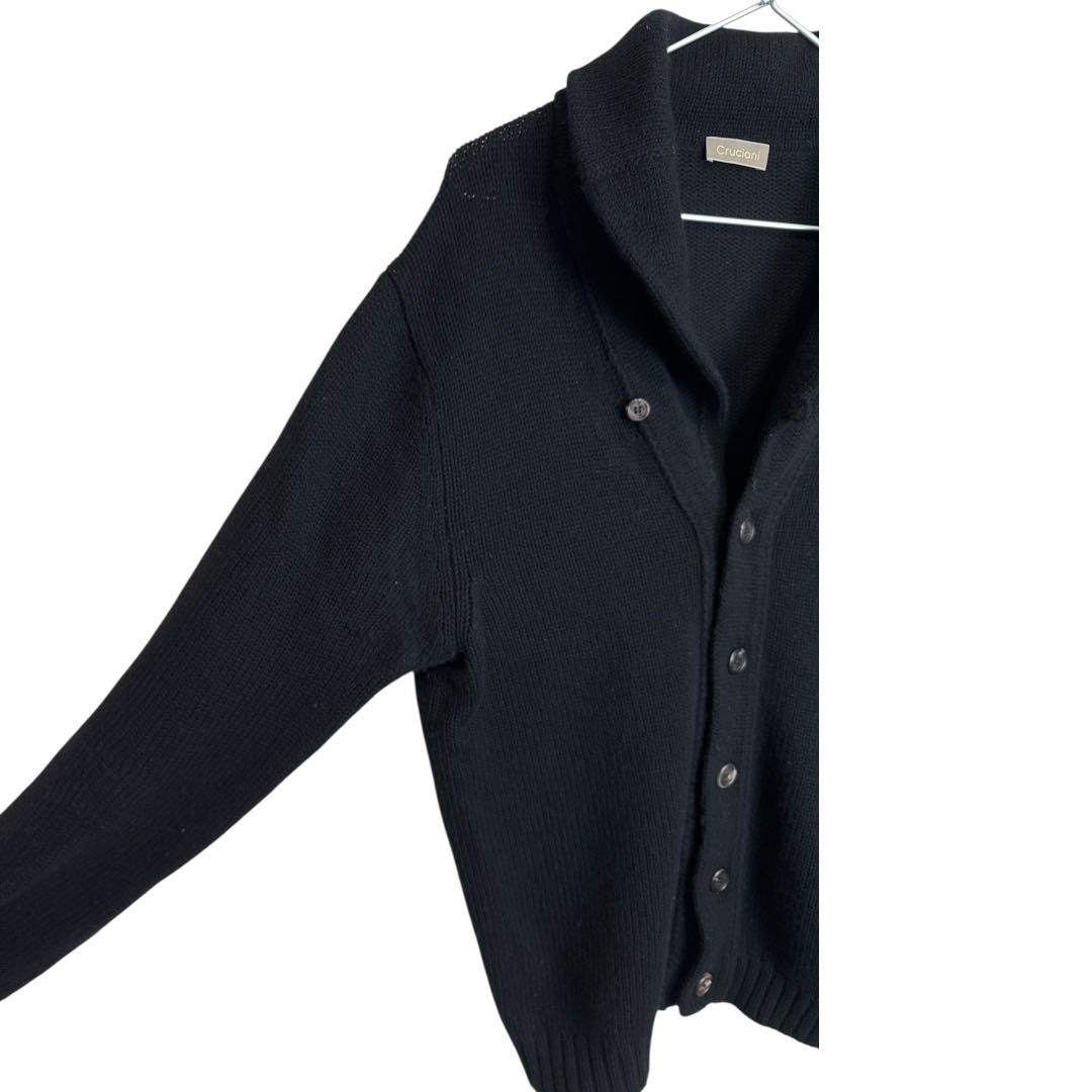 にょにょ　Cruciani ウールニットカーディガン 48 ブラック