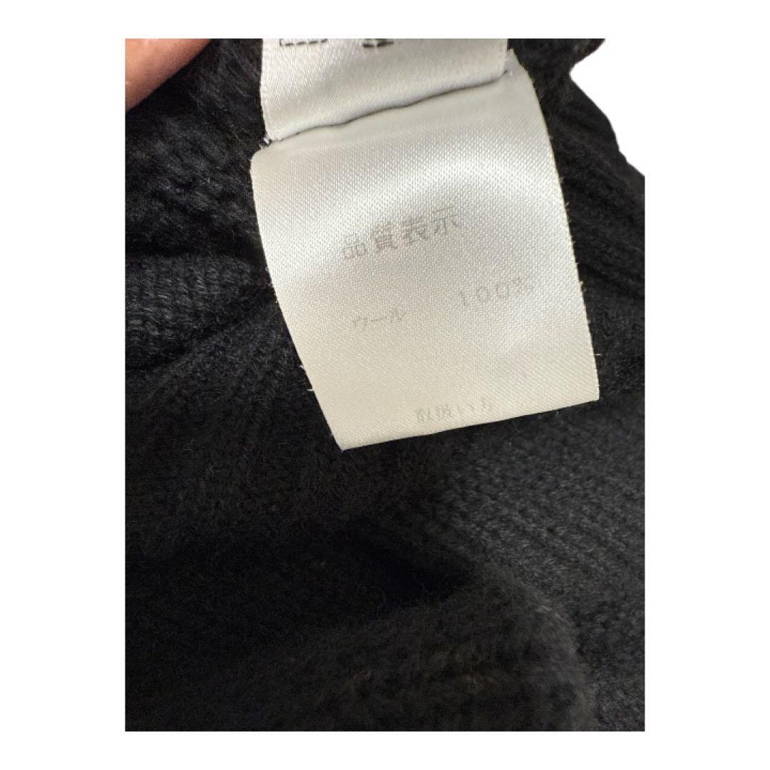 にょにょ　Cruciani ウールニットカーディガン 48 ブラック