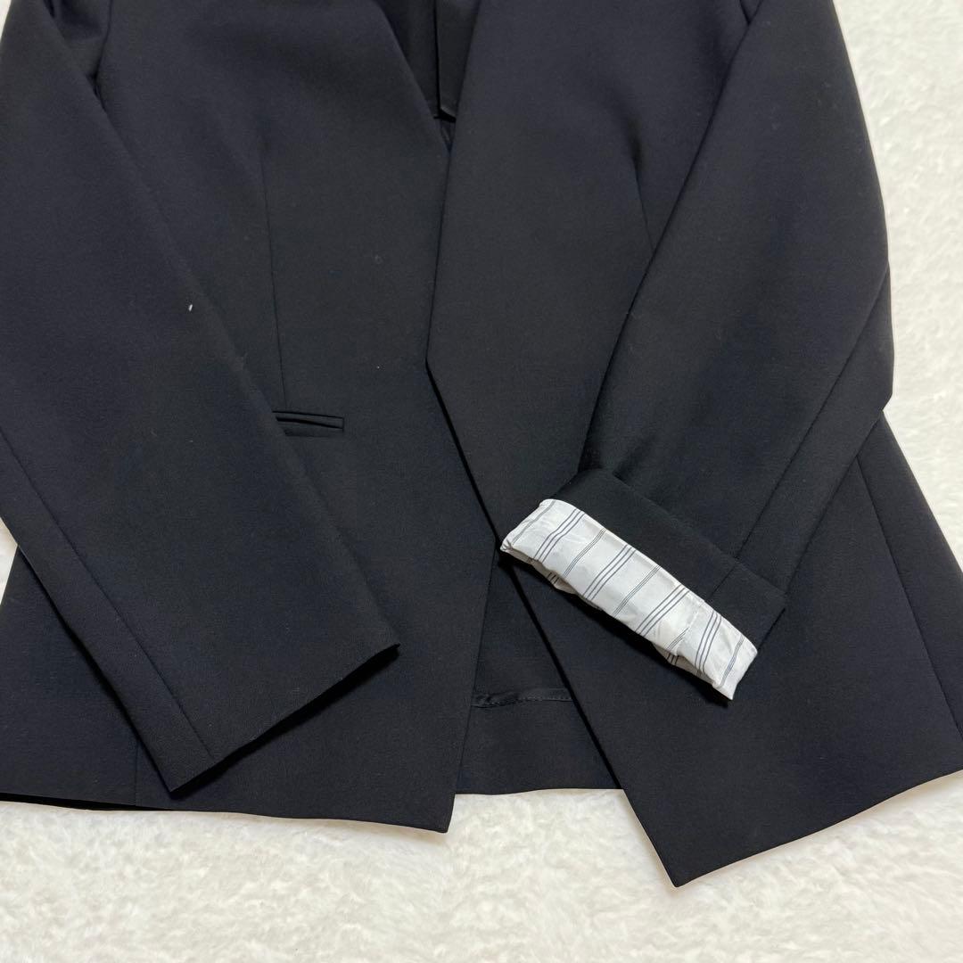 theory セオリー　セットアップ パンツ　スーツ　ノーカラー　カラーレス