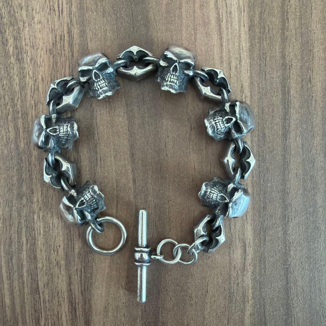 クレイジーピッグ　スカルリンクブレスレット