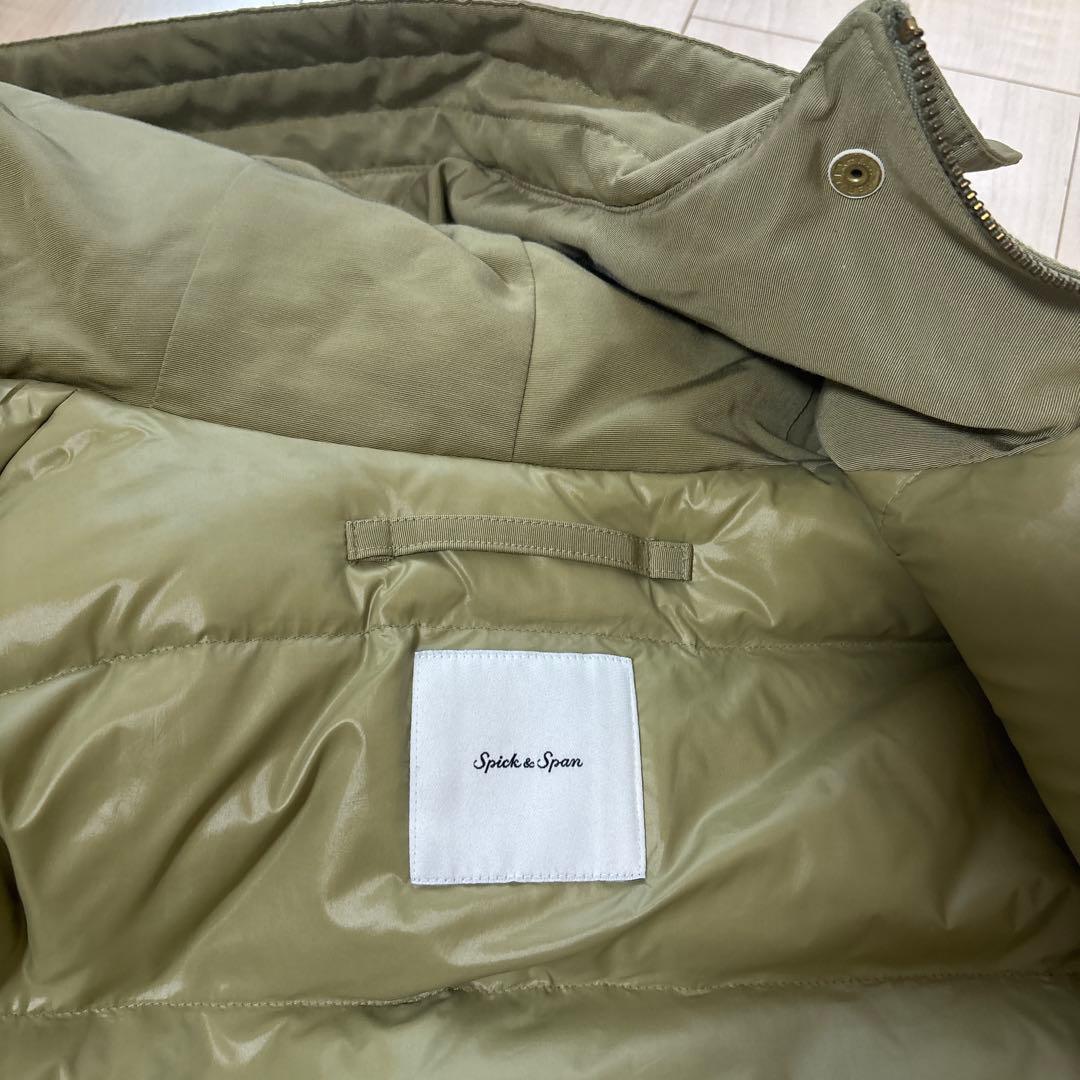 Spick & span オリーブグリーン フード付き ダウンジャケット