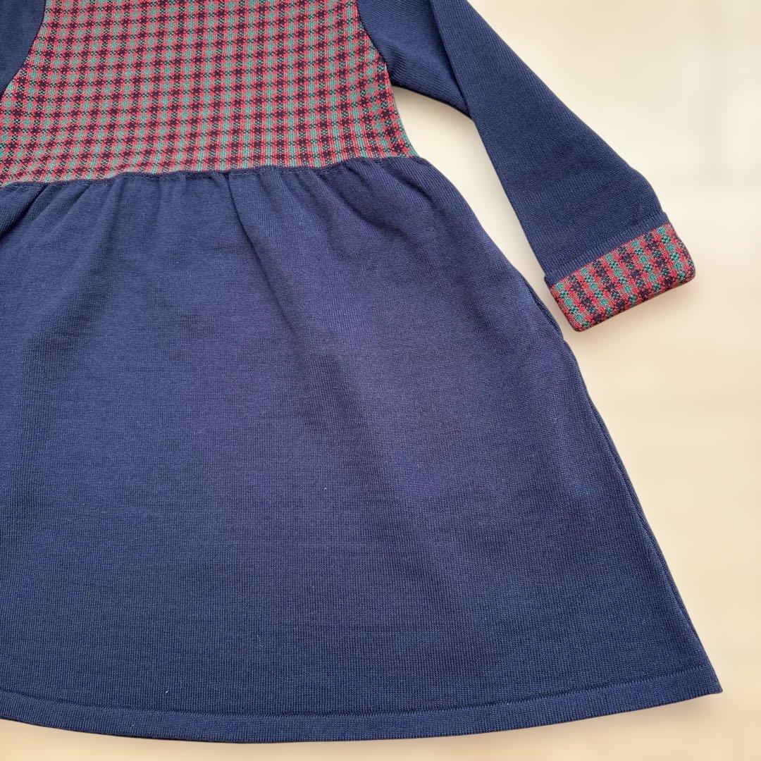 ファミリア　長袖ニットワンピース　120cm