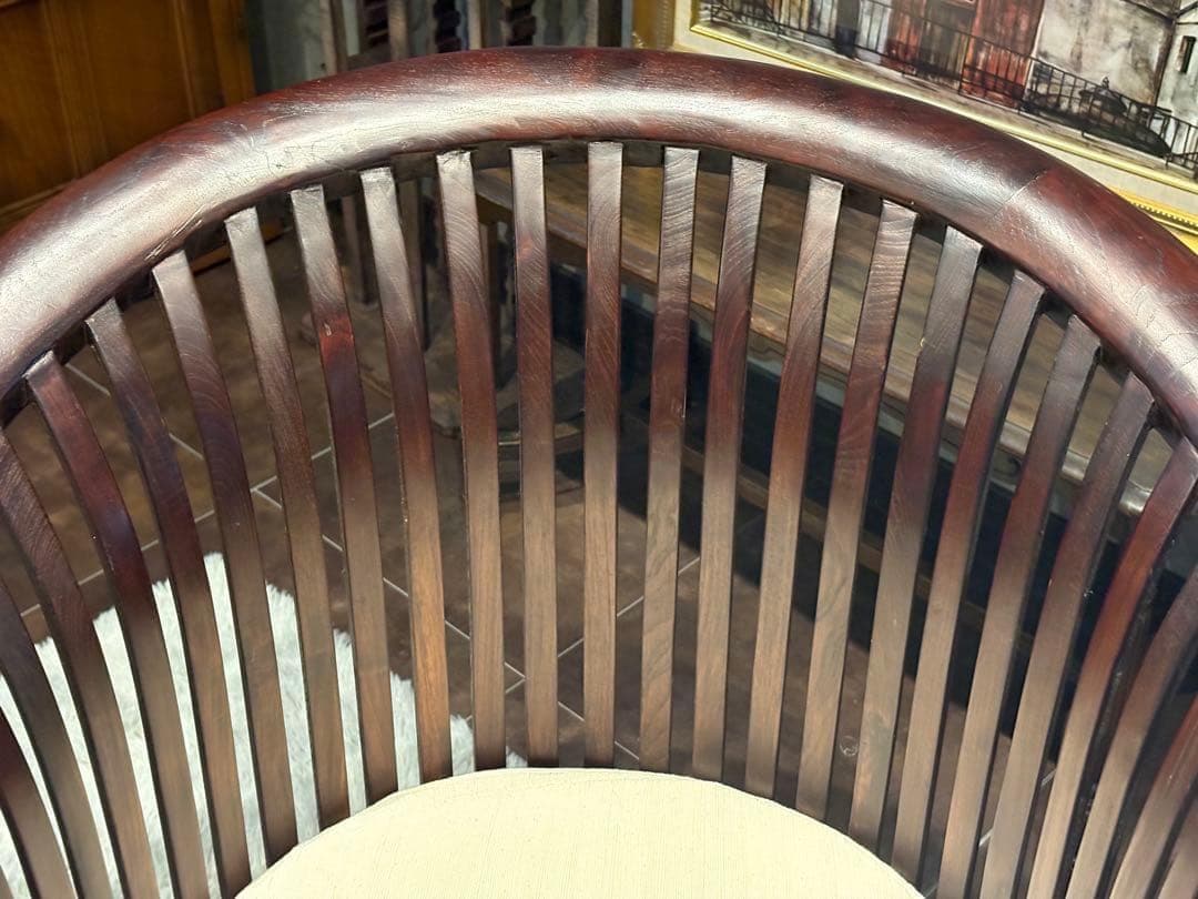 リゾート家具　アームソファ　ダイニングソファ　アンティーク　アジアン　NZ