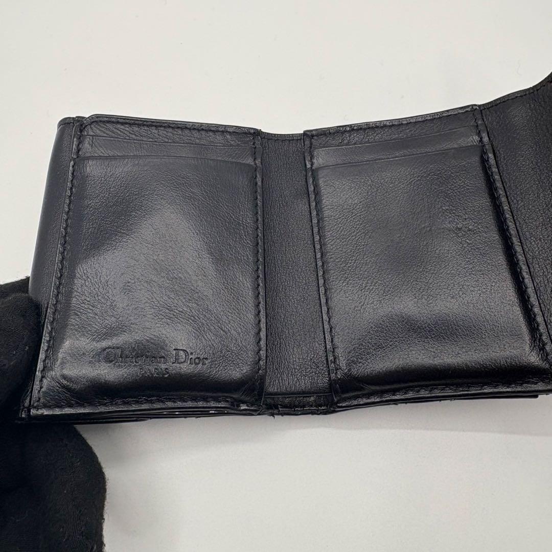 DIOR☆レディ ディオール☆エナメル☆ロータスウォレット☆カナージュ☆財