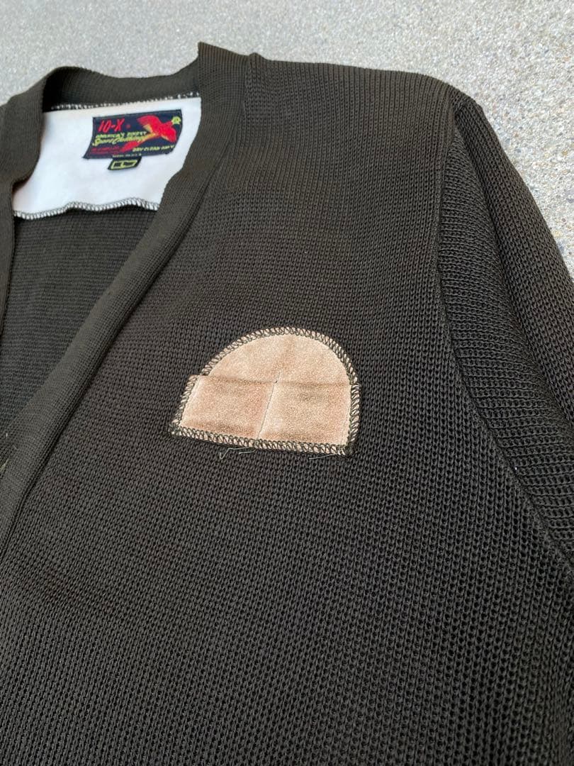 【ビンテージ】70's USA製 10-Xハンティングウールカーディガン　L