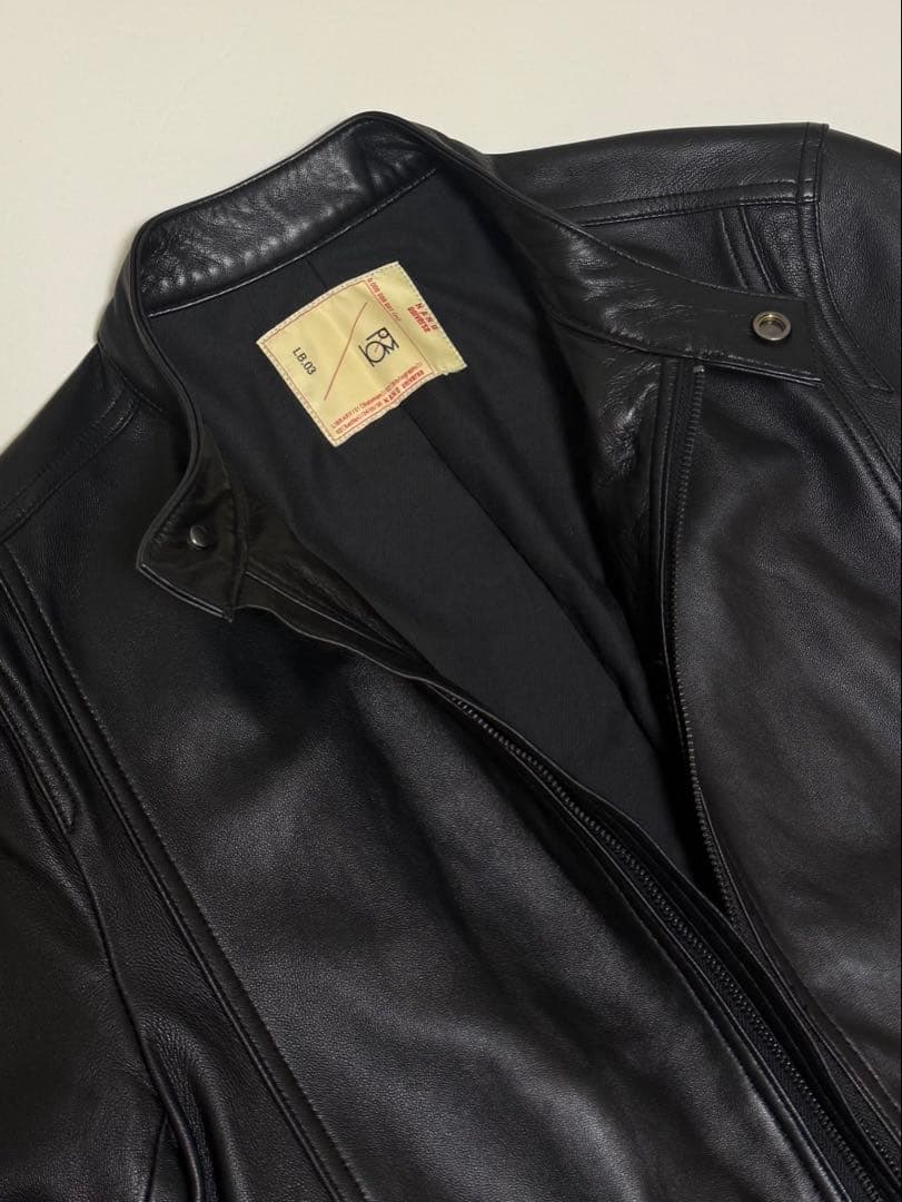 【試着のみ・定価33,000円】ナノユニバース ライダース ラムレザー本革