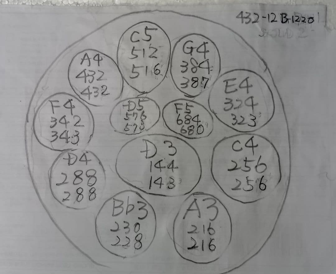 ハンドパン　56センチ 12音　Dマイナー A＝432Hzチューニング　音きれい
