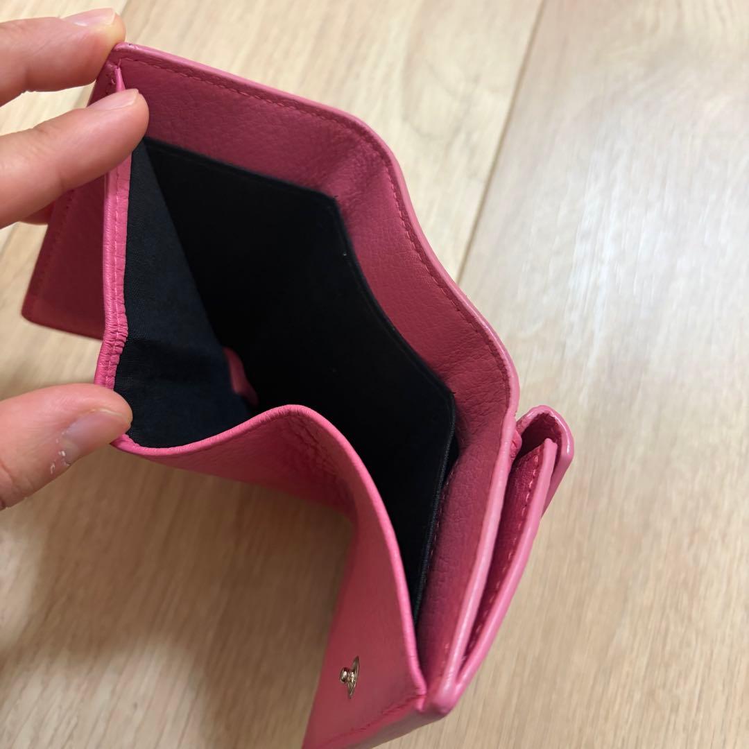 BALENCIAGA ペーパーミニウォレット　ピンク