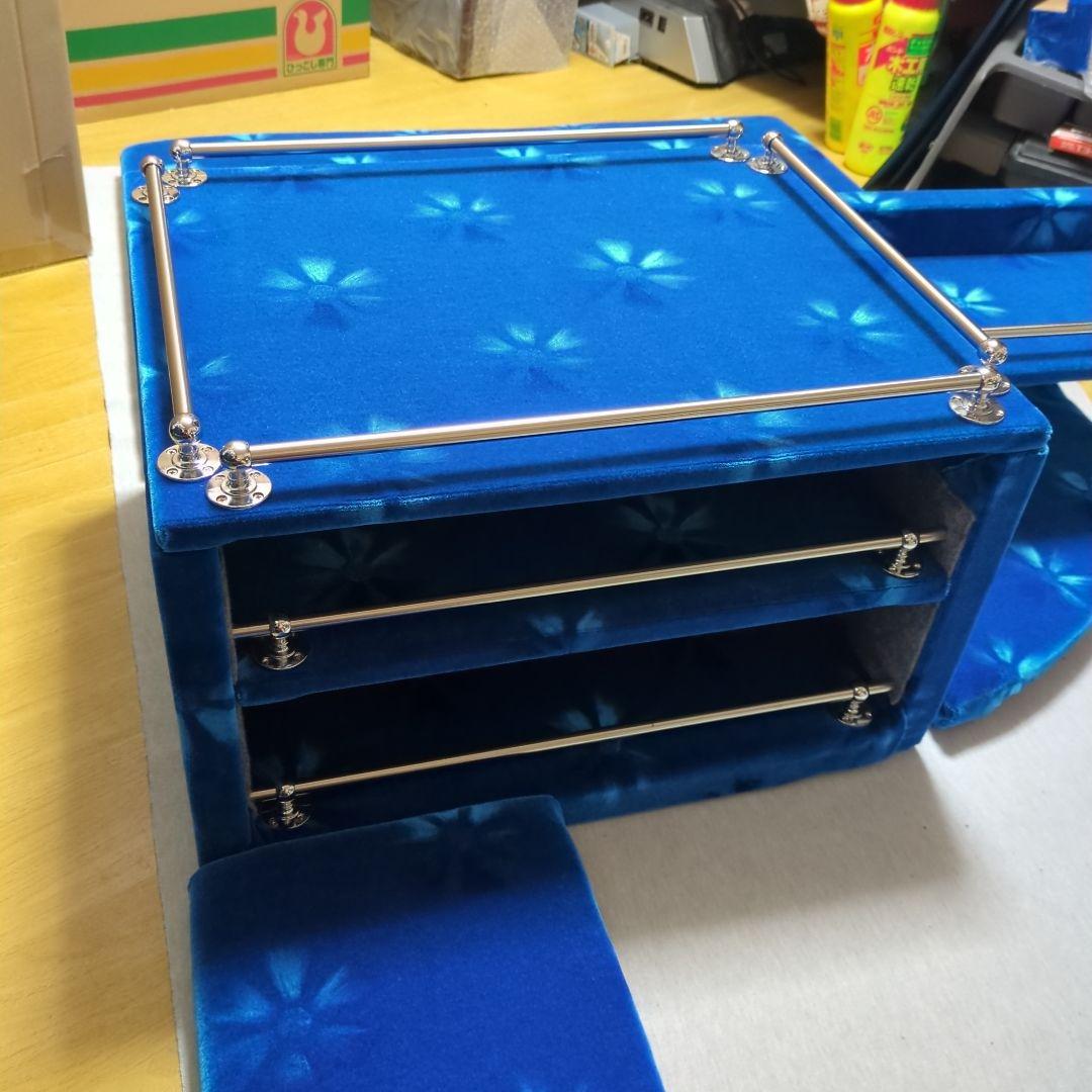 【hiro.0000】① コンソールBOX棚3点【コスモスブルー】