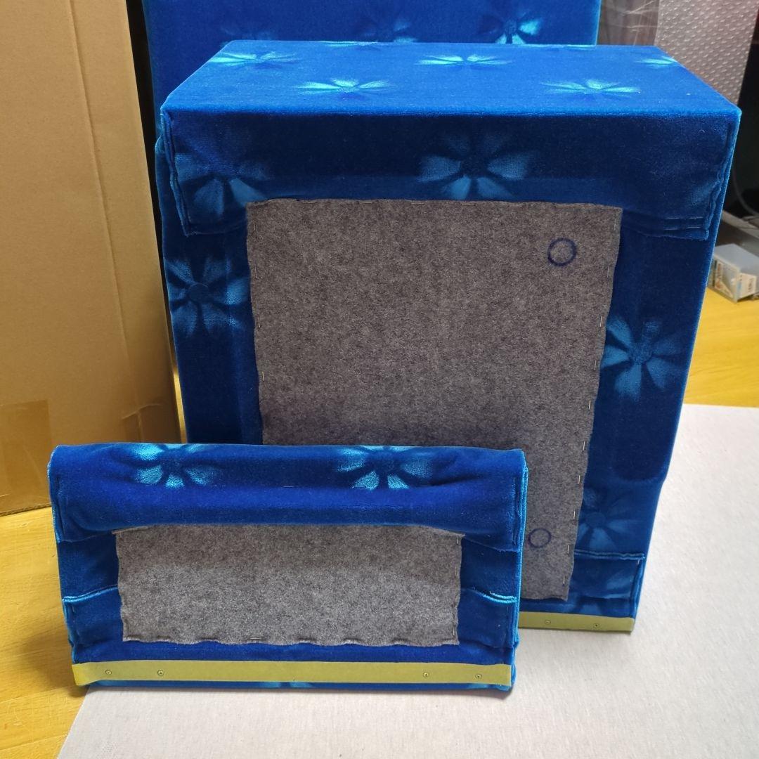 【hiro.0000】① コンソールBOX棚3点【コスモスブルー】