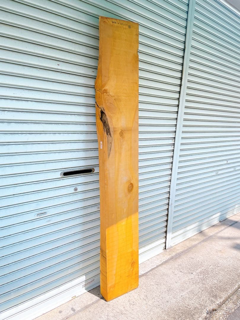 天然　一枚板　カヤ　D材木　天板　ベンチ座面　無垢板木材　カウンターテーブル