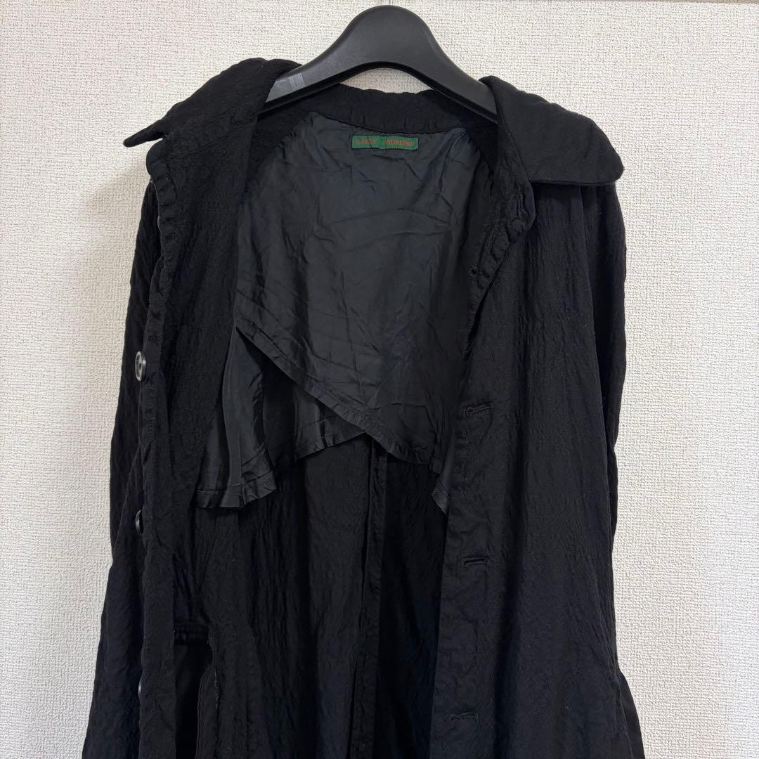 CASEY VIDALENC 縮絨ウール コート ブラック XS