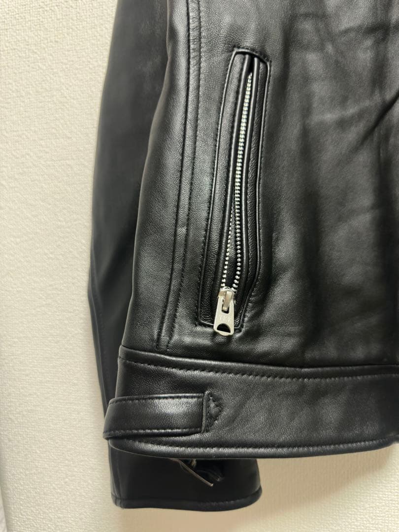 美品　BACK NUMBER ライダース ジャケット 羊革 ブラック　M