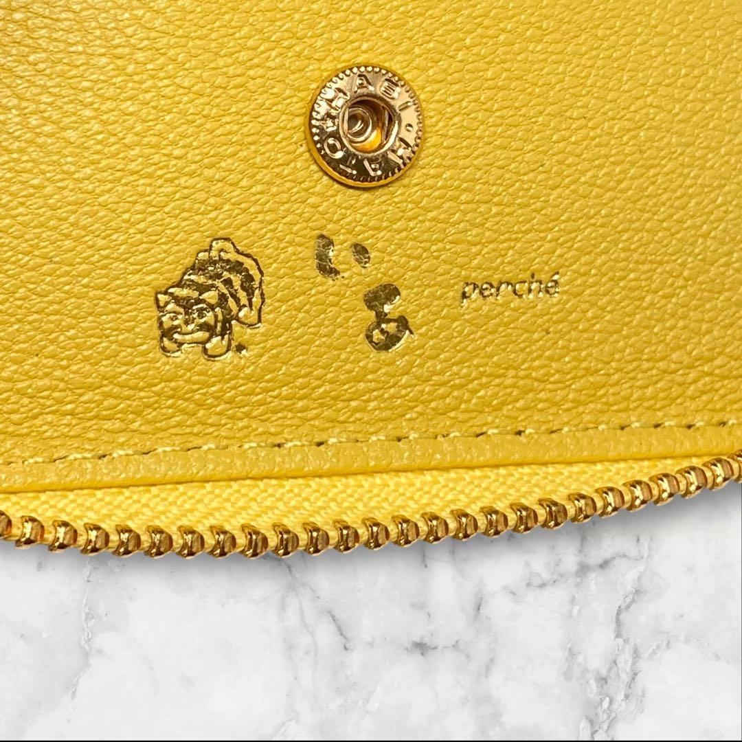 虎屋ういろ perche ペルケ イア ジャバラ二つ折り財布 イエロー 黄色 ♫