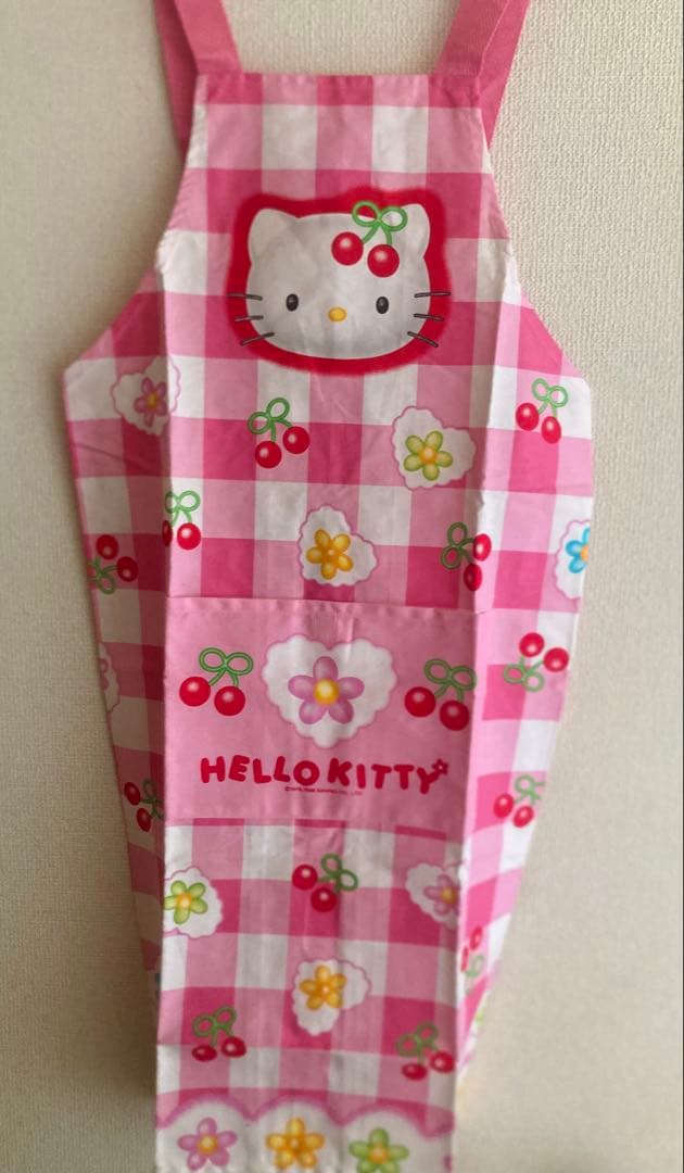 ⭐︎レア⭐︎ キティ　さくらんぼ　大人用エプロン　1998年　サンリオ　平成レトロ