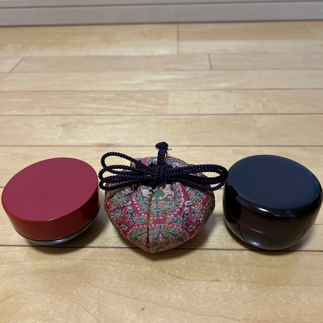 大海茶入　甲赤棗　平棗　セット　茶道具