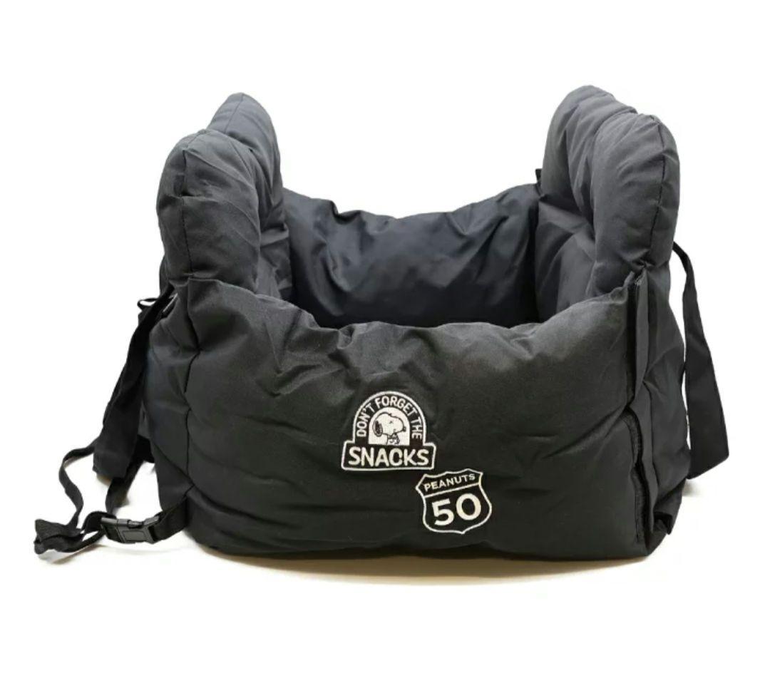 スヌーピー　ドライブキャリーベッド　犬用カーシート ペットベッド　キャメル