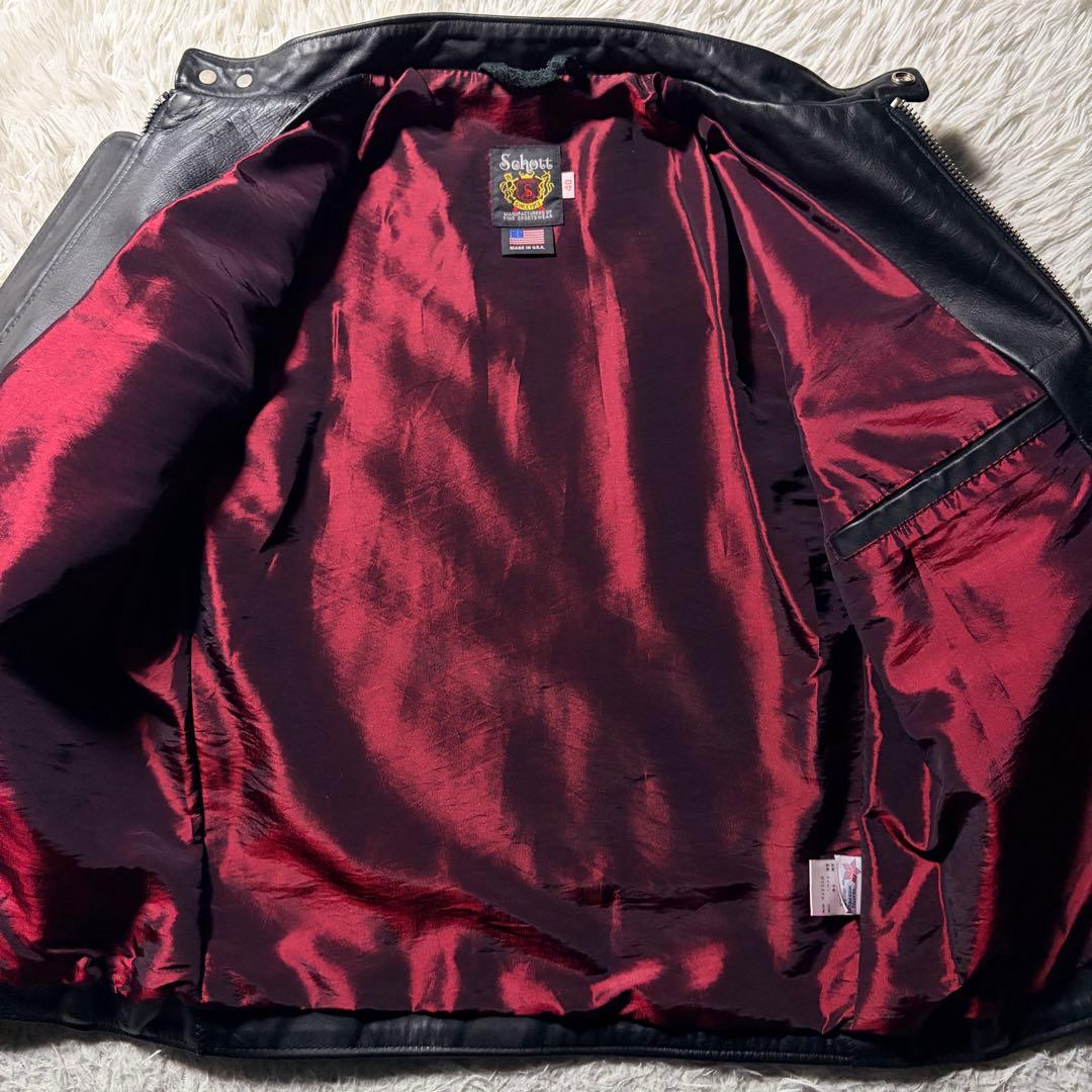 極美品■schott ライダースジャケット　シングル　641XX 7009　40
