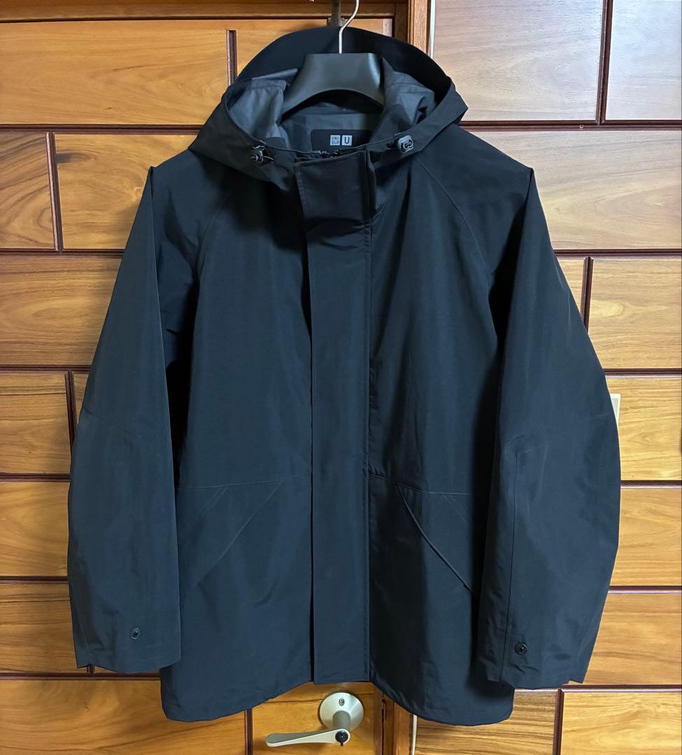 UNIQLO ユニクロU ブロックテックユーティリティパーカ　ブラック S