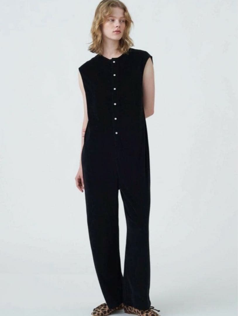 MACPHEEマカフィー　コットンポリエステルベロア オールインワン