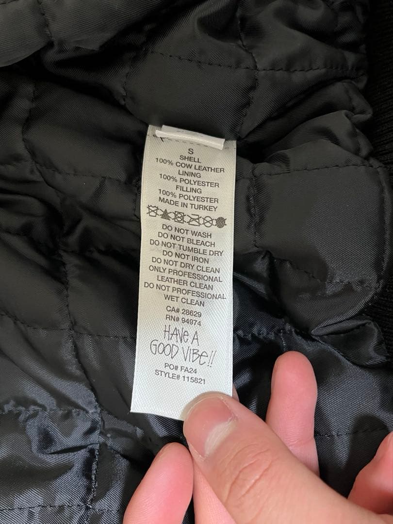 ダ*ル様 STUSSY Leather Flight Jacket S