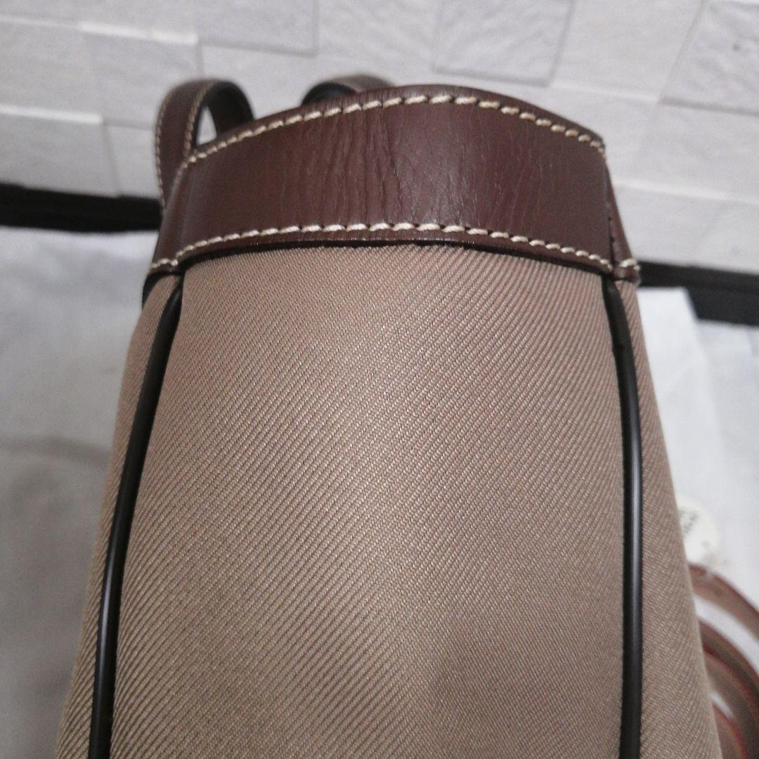 ハンティングワールド ベージュ キャンバス トートバッグ
