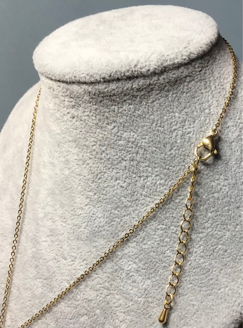 【未使用】天然石　鍵型ペンダント　シトリン　トルマリン　アコヤパール　淡水パール