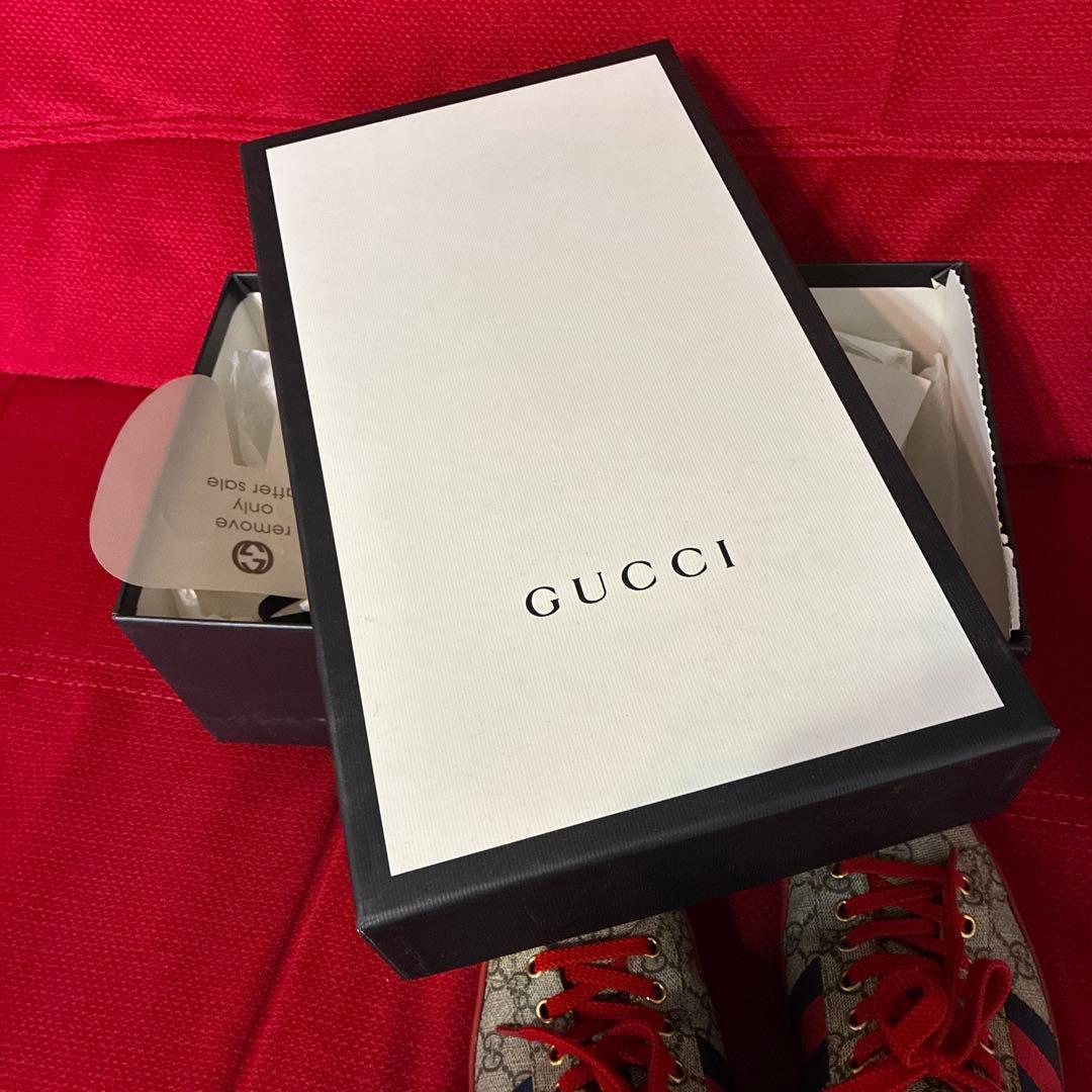 専用　GUCCI GGパターン スニーカー ベージュ/赤/青