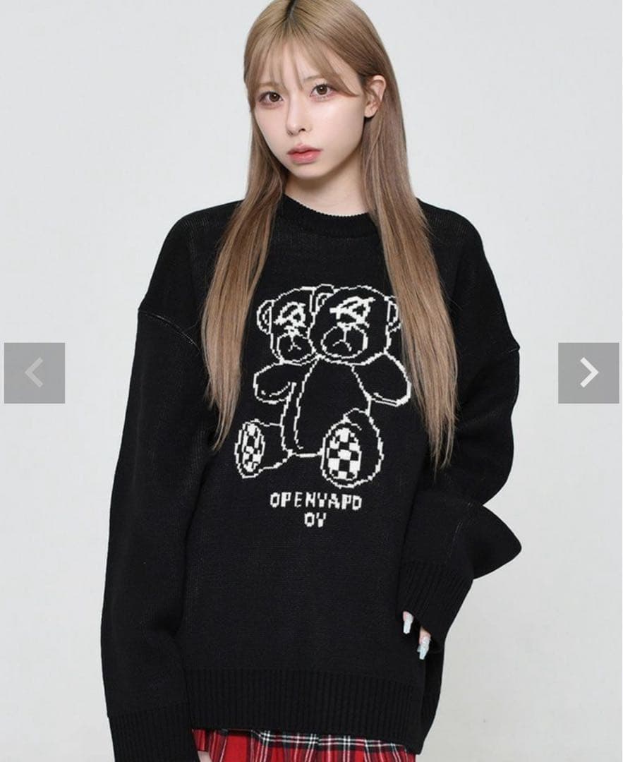 OY クマ刺繍 ニット　セーター　値下げしました