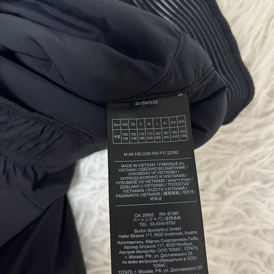 最高級 BURTON AK バートン helium ヘリウム ダウン パンツ 黒