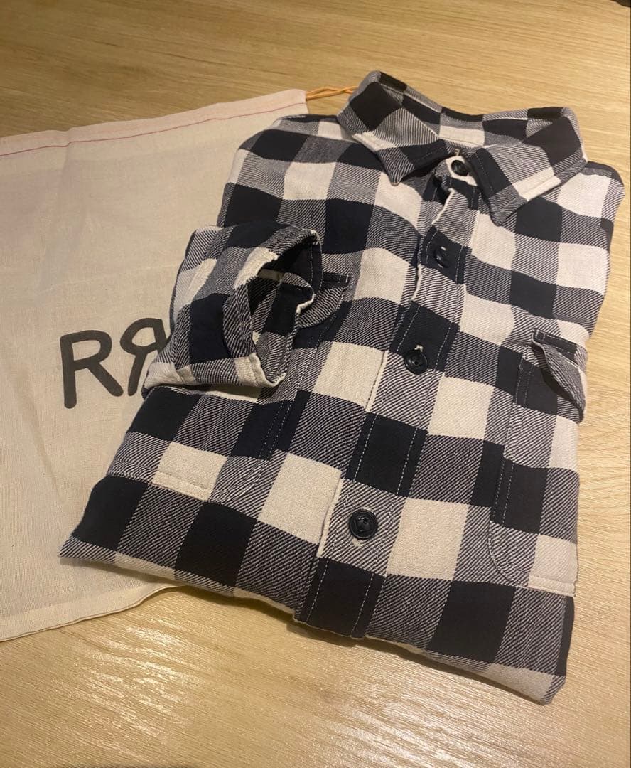 RRLバッファロー チェック ネルシャツ　ワークシャツ ラルフローレン　OVY
