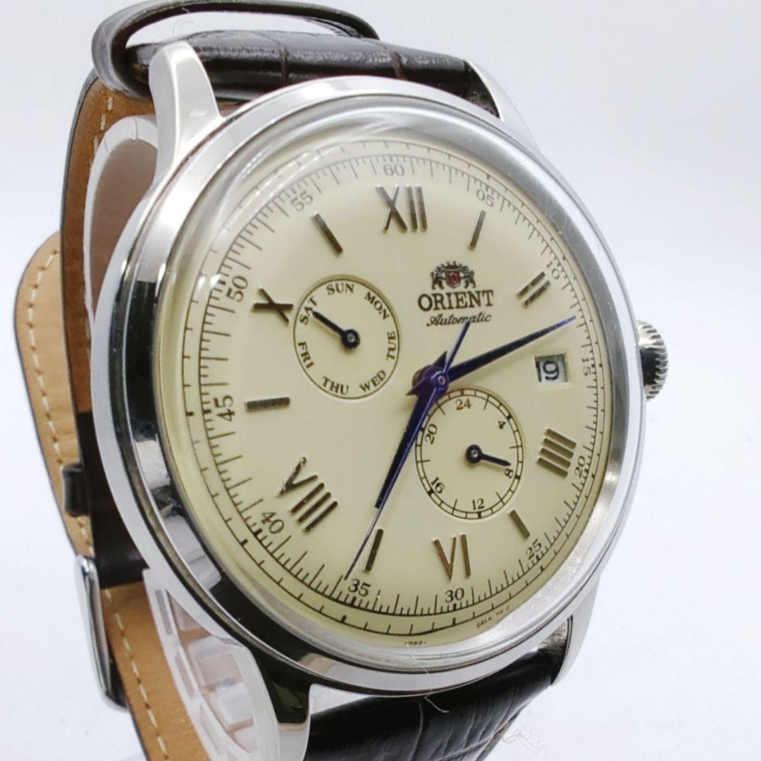 【稼働 保証書付き】ORIENT バンビーノ デイデイト ローマン 腕時計