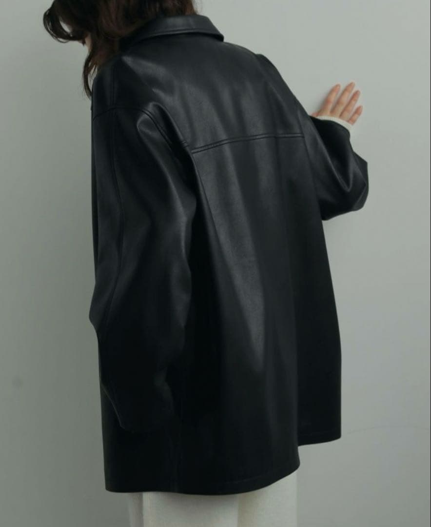 アンヌーク　エコレザージャケット　ブラック38